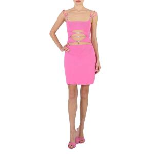 Mach & Mach Женское розовое платье Matilde Crystal Bow