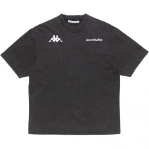 Футболка X Kappa с коротким рукавом и логотипом Acne Studios, черный