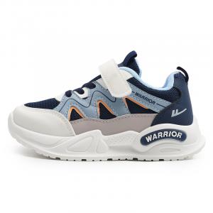 Детские кроссовки для бега Low top с защитой от истирания, дышащие и нескользящие WARRIOR, бежевый темно-синий