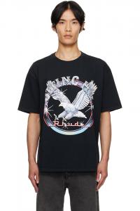 Rhude Черная футболка с изображением орла из Ноттинг-Хилла
