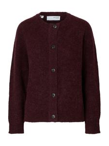 Вязаный кардиган SELECTED SLFLULU, баклажановый