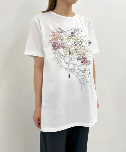 Футболка с иллюстрацией карты УФ-охлаждения Studio Picone, цвет White(190)