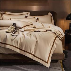 YUSIWOAL Комплект постельного белья Hotel Gray из длинноволокнистого хлопка 1000TC ультрамягкий