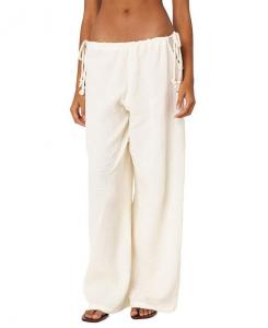 Брюки Edikted Leoni с завязками по бокам, слоновая кость/кремовый