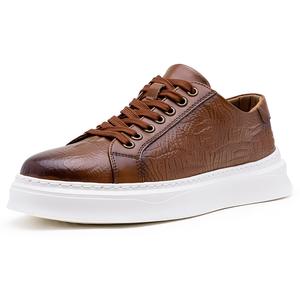 JUMP&FISH Износостойкие дышащие низкие скейтбордские кроссовки мужские коричневые, цвет Brown