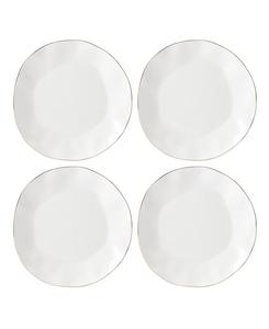 Набор обеденных тарелок Blue Bay, 4 штуки Lenox, белый