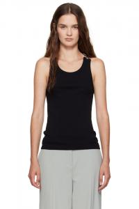 Рибленый топ с цельными застежками Jean Paul Gaultier, черный