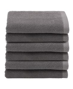 Набор из 6 полотенец для рук из турецкого хлопка ediree Linum Home, Charcoal