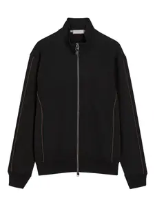 Свитшот на молнии с отделкой в виде кантов Canali, черный