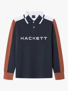 Детская хлопковая поло с длинными рукавами Hackett London