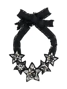 Колье со звездами Red(V), черный