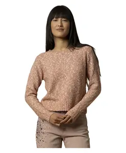 Свитер с круглым вырезом и узором Kocca, коричневый