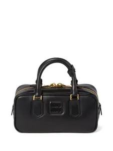 Сумка Miu Miu Аркадия с короткими ручками кожаная, черный