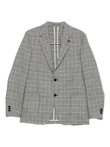 Клетчатый пиджак на пуговицах Lardini, нейтральный