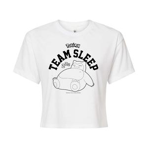 Укороченная футболка с рисунком Pokémon для юниоров Team Sleep Licensed Character, белый