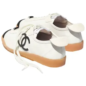 CHANEL Кроссовки мужские Casual Low top Calfskin White 1cm