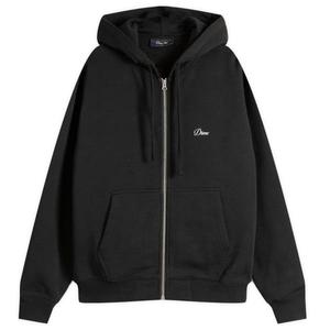 Худи на молнии с курсивным шрифтом Dime, черный