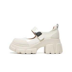 Туфли Мэри Джейн на массивном каблуке для женщин EBLAN, Beige