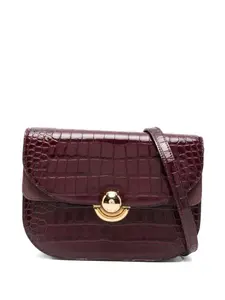 Сумка на плечо с эффектом крокодиловой кожи Sfera Furla, красный