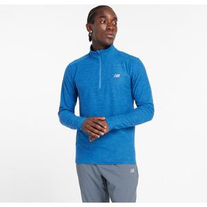 Толстовка с капюшоном, космический дай, молния 1/4 New Balance, голубой