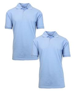 Мужская рубашка-поло из пике с короткими рукавами, упаковка из 2 шт. Galaxy By Harvic, цвет Light Blue