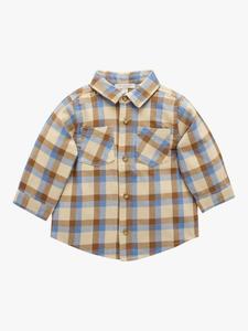 Детская хлопковая рубашка с длинными рукавами Purebaby, Farm Check