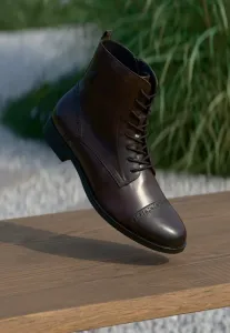 Кожаные ботильоны на шнуровке Anna Field, Dark Brown