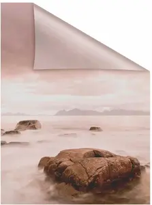 LICHTBLICK ORIGINAL оконная пленка "Stone", 1 шт., непрозрачная, структурированные клейкие точки, самоклеящаяся, защита конфиденциальности 50х50 см, красный