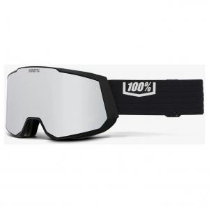 100% горнолыжные очки Snowcraft XL, Black-Silver - Hiper Silver Mirror + Bonus Turquoise Mirror Lens