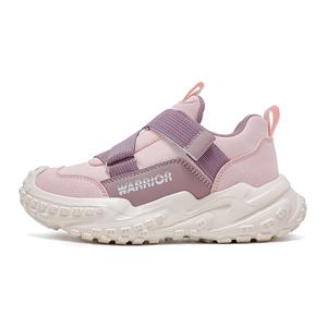 Детские кроссовки с низким верхом, устойчивые к скольжению и износу WARRIOR, розовый/фиолетовый