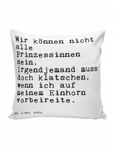 Подушка Mr & Mrs Panda 40x40 Wir können nicht alle, белый