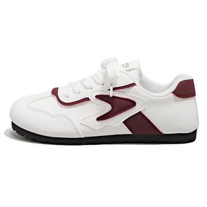 HUANQIU Нескользящие и износостойкие легкие низкие кроссовки для скейтбординга женские, белые, бордовые