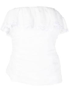 ISABEL MARANT ruffle detail sleeveless top, белый