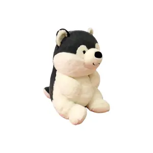 Плюшевая кукла милый щенок хаски с букетом, высота 40 см Bitter purchase