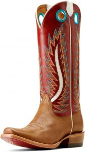 Ariat Womens Futurity Fort Worth Truly Taupe 14 In Top Cowgirl Boot, Bolero Red/Dulce De Leche