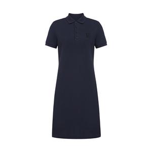 Платье Deep Breath с воротником-поло, темно-синий