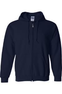 Толстовка унисекс для взрослых Gildan Heavy Blend с капюшоном и застежкой-молнией, темно-синий