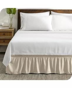 Регулируемая юбка-кровать с запахом и рюшами Bare Home, бежевый