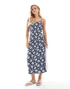 Платье-комбинация Miss Selfridge Petite с бретельками и круглым вырезом, синим бантом