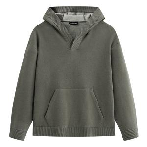 PEACEBIRD MEN Свитер мужской Martini Olive 1 с капюшоном Moderate