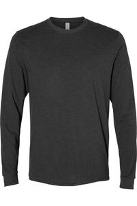 Футболка унисекс из замши с длинным рукавом Next Level, цвет heather charcoal