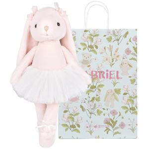 GABRIEL Балетная принцесса Bunny розовое платье из пряжи плюшевая кукла высота 30см