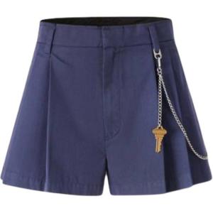 Юбка-шорты с плиссированными деталями и цепочкой Alexander Wang, синий