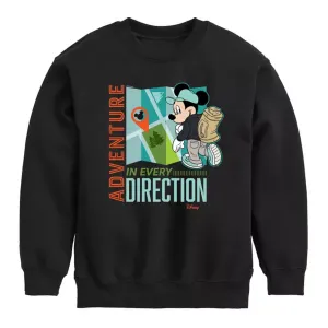 Флисовая толстовка с Микки Маусом для мальчиков 8-20 лет с приключениями во всех направлениях Disney, черный