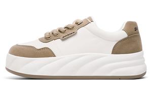 Dickies Женские бежево-коричневые лоу-топ скейтерские кроссовки с легким покрытием, цвет Beige Brown