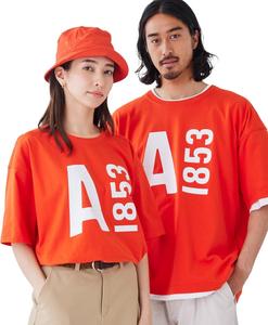 Мужская официальная футболка Aigle ZTHAY56 с большим логотипом EC Limited, красный