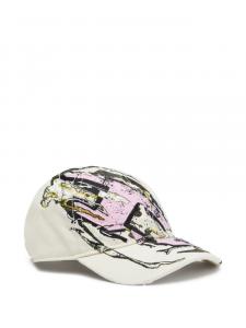 Diesel бейсболка с графичным принтом, белый