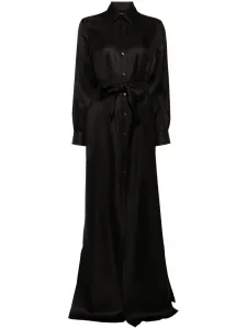 Шелковое платье-рубашка TOM FORD, черный