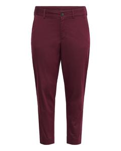 Узкие брюки-чинос KAFFE CURVE Leana, бордовый