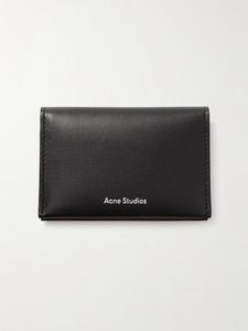Кожаный кошелек с принтом Acne Studios, черный